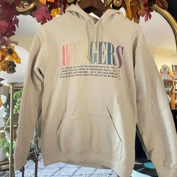 Marvel Avengers Endgame Cream Pastel Graphic Hoodie - Picture 1 of 4